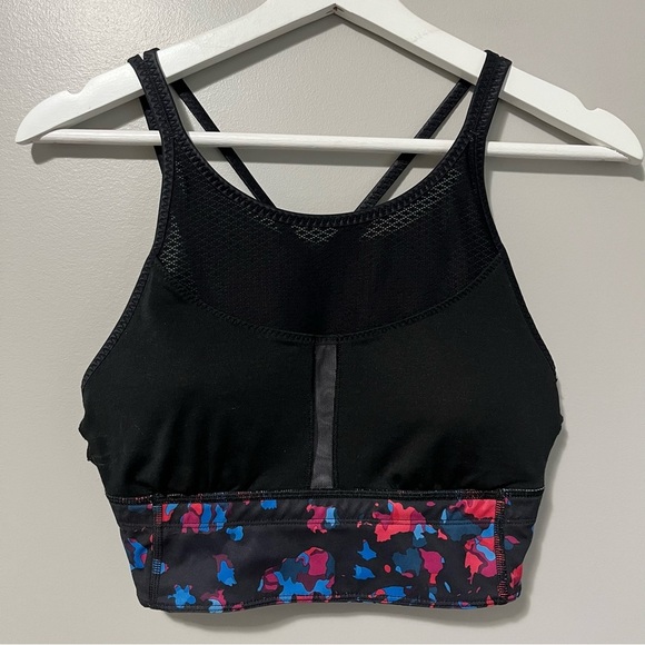 Lululemon Clip-In Long Line Bra Dandy Digie Multi Black Rare - Picture 12 of 16